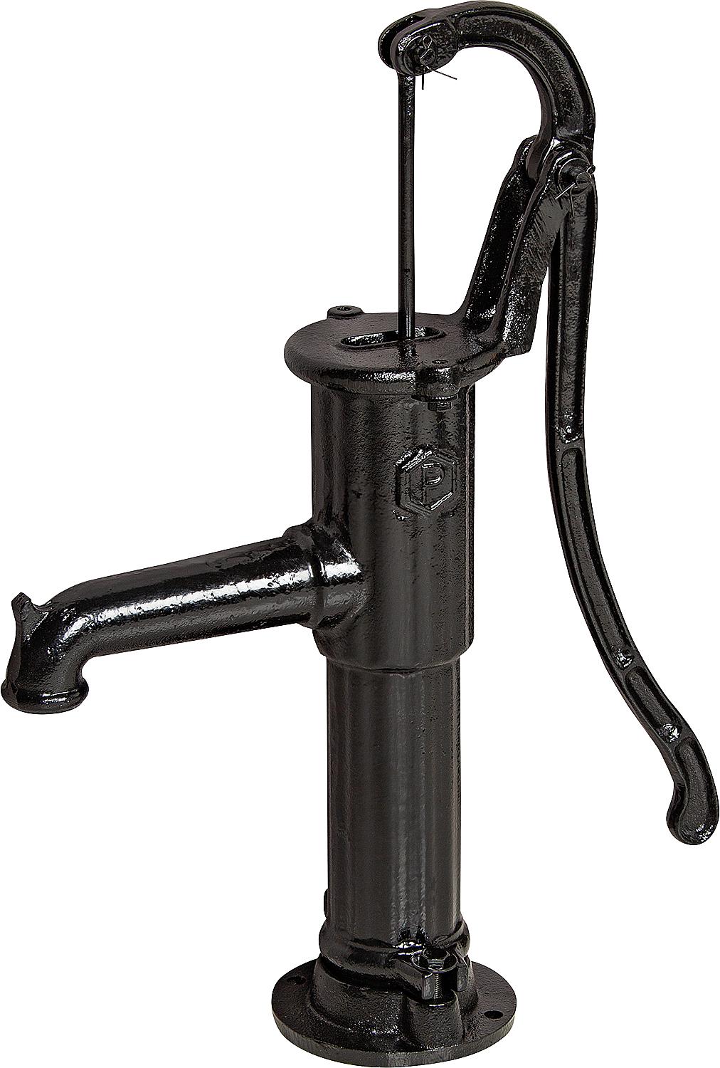 Hand pump with round flange type 75, 1 1/4", black