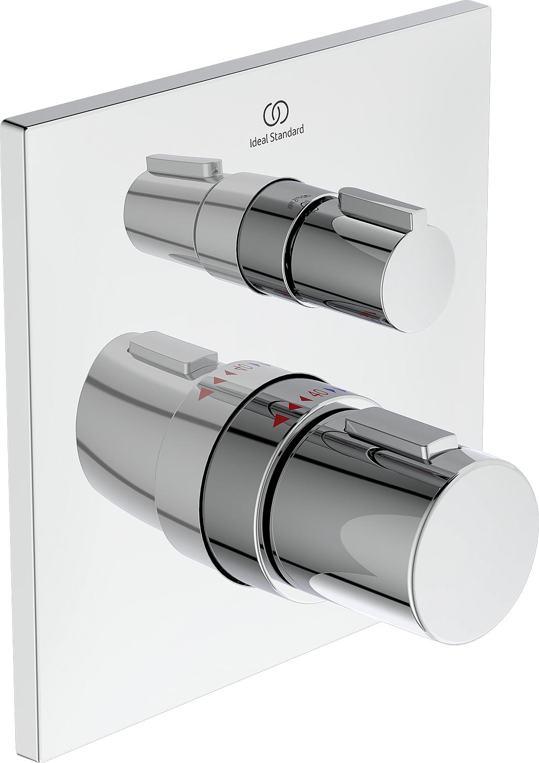 Concealed shower thermostat Ideal Standard Ceratherm C100 rosette 163x163 mm chrome