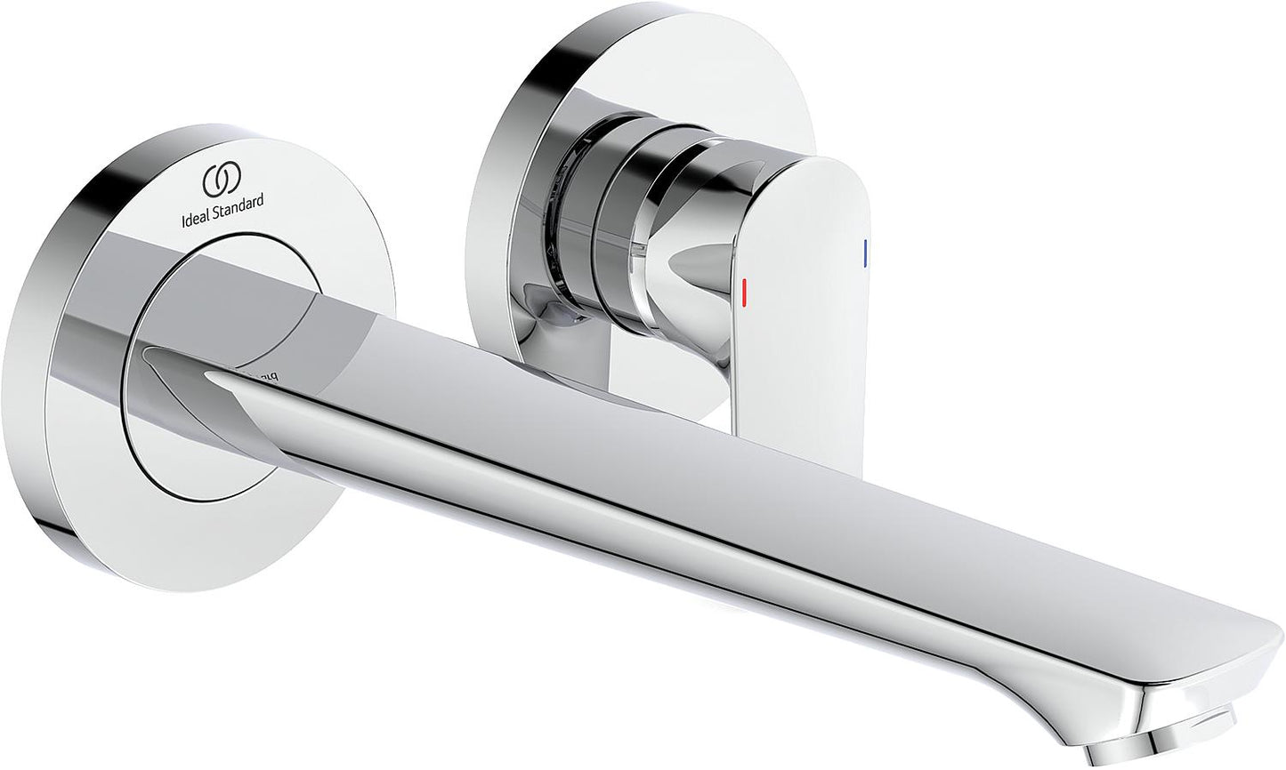 Mitigeur de lavabo mural Ideal Standard Connect Air, saillie 241 mm, chromé