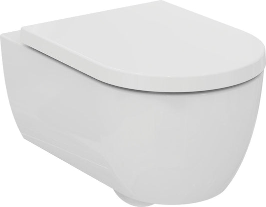 Wall-hung, deep-flush toilet Ideal Standard Blend Curve AquaBlade WxHxD: 360x340x545 mm, ceramic, white, round