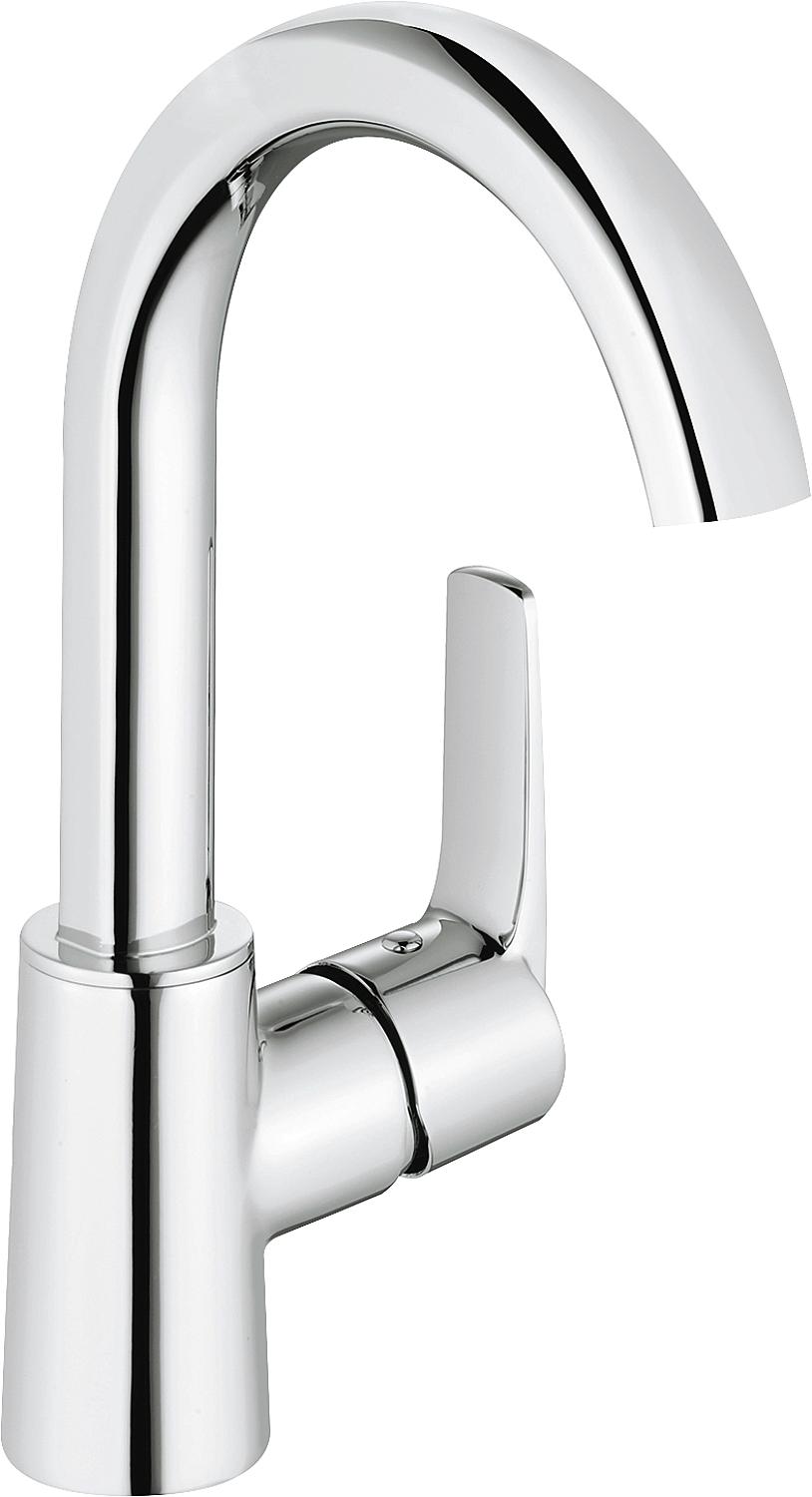 Heinrichschulte Alpha 300 basin mixer with swivel spout, 150 mm projection, chrome, without waste fitting