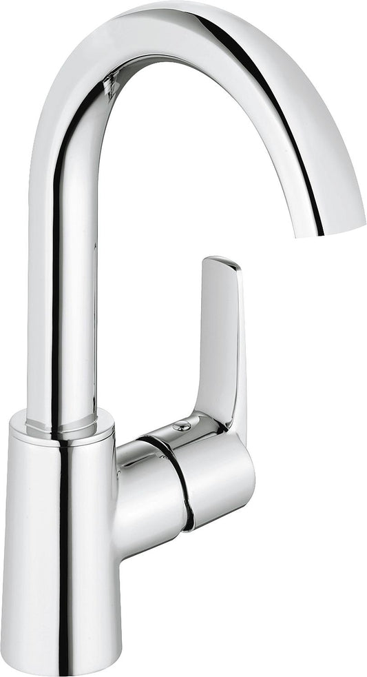 Heinrichschulte Alpha 300 basin mixer with swivel spout, 150 mm projection, chrome, without waste fitting