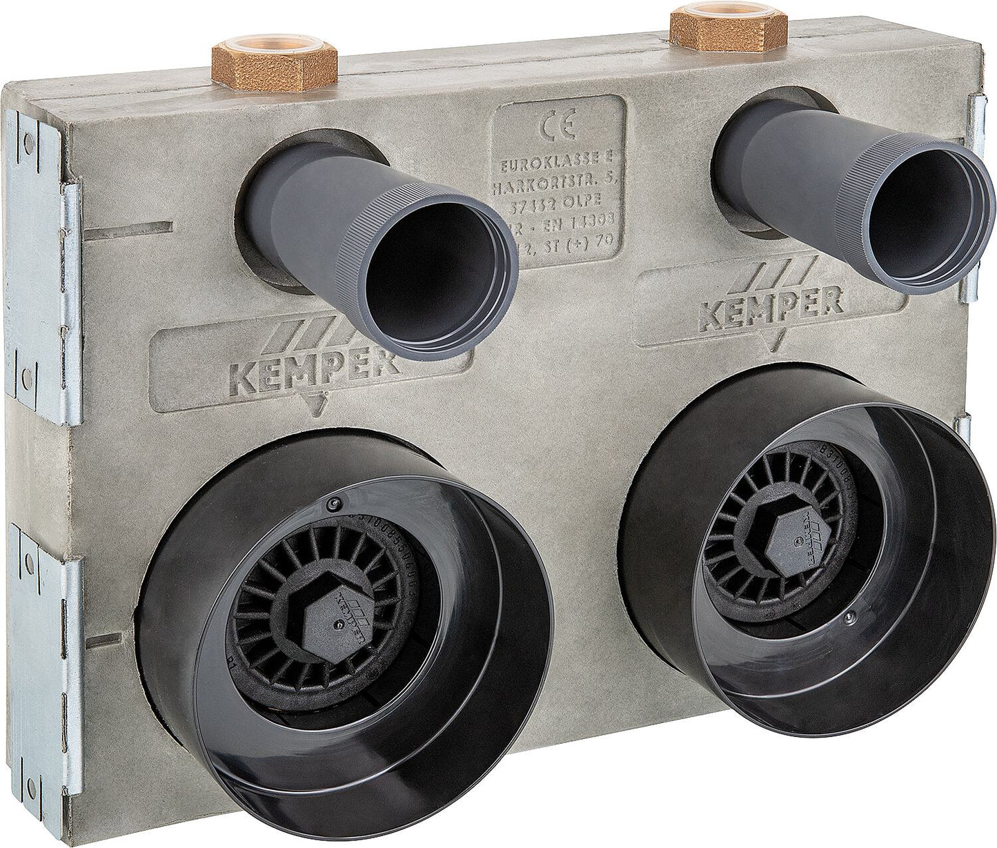 KEMPER water meter mounting block, red brass for 2" coaxial meters