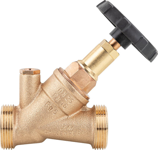 Freistromventile Weser aus Rotguss, mit Außengewinde