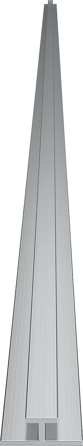 Profilé de raccordement pour panneau mural de douche, aluminium anodisé, finition mate, 2550 mm