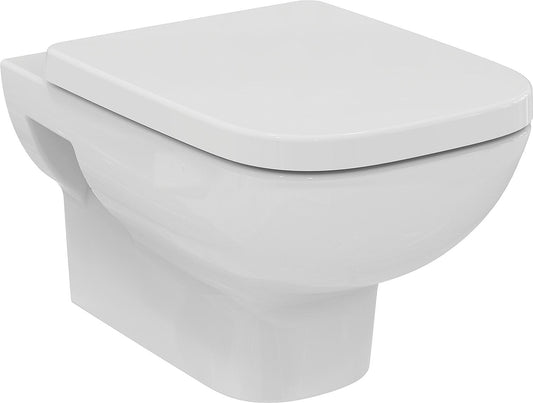 Wall-hung, deep-flush toilet Ideal Standard i.Life, square, WxHxD: 355x335x540 mm, rimless, ceramic, white