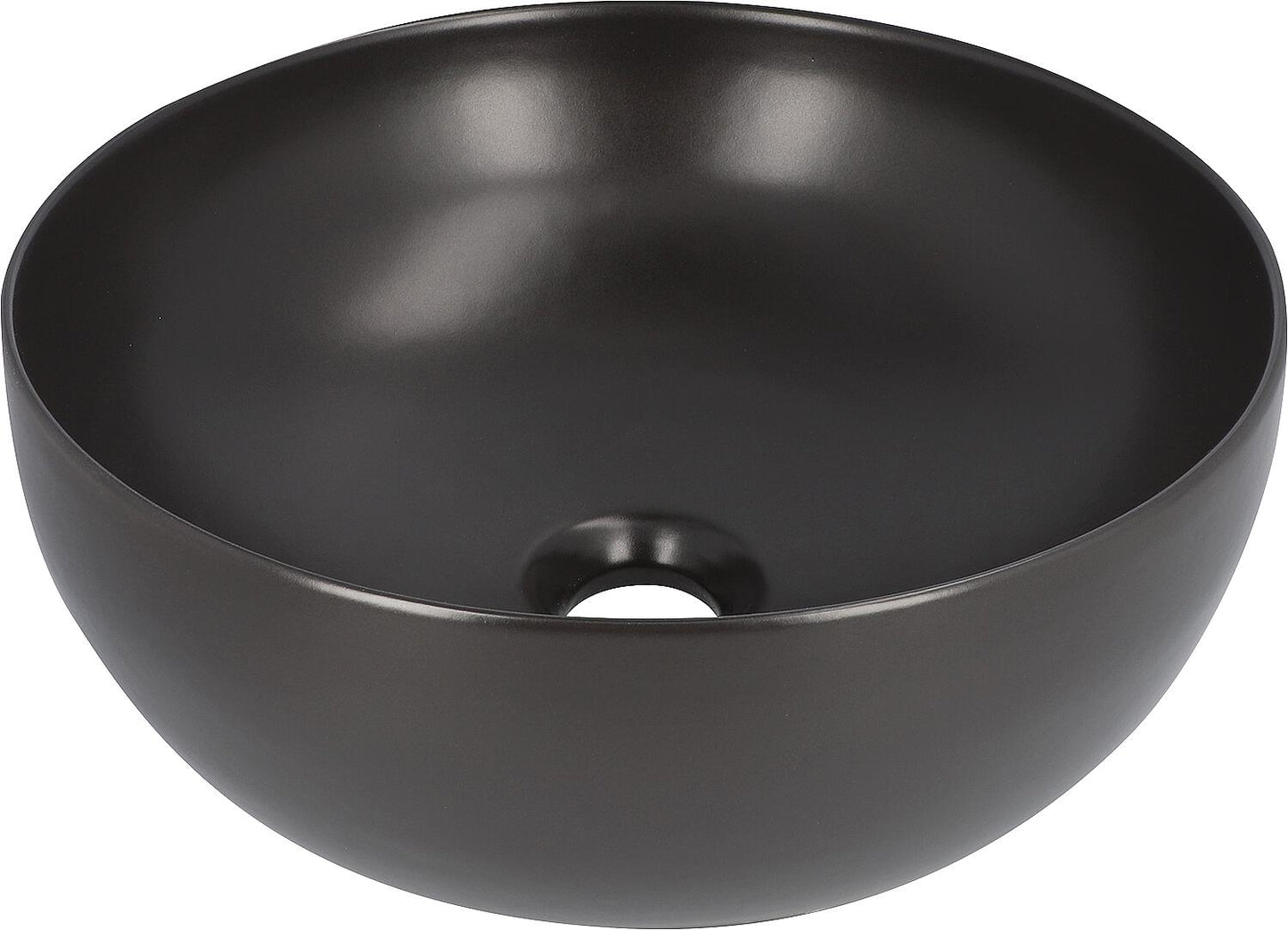 Elanda countertop washbasin 400x400mm ceramic without tap hole Blue Royal Matt