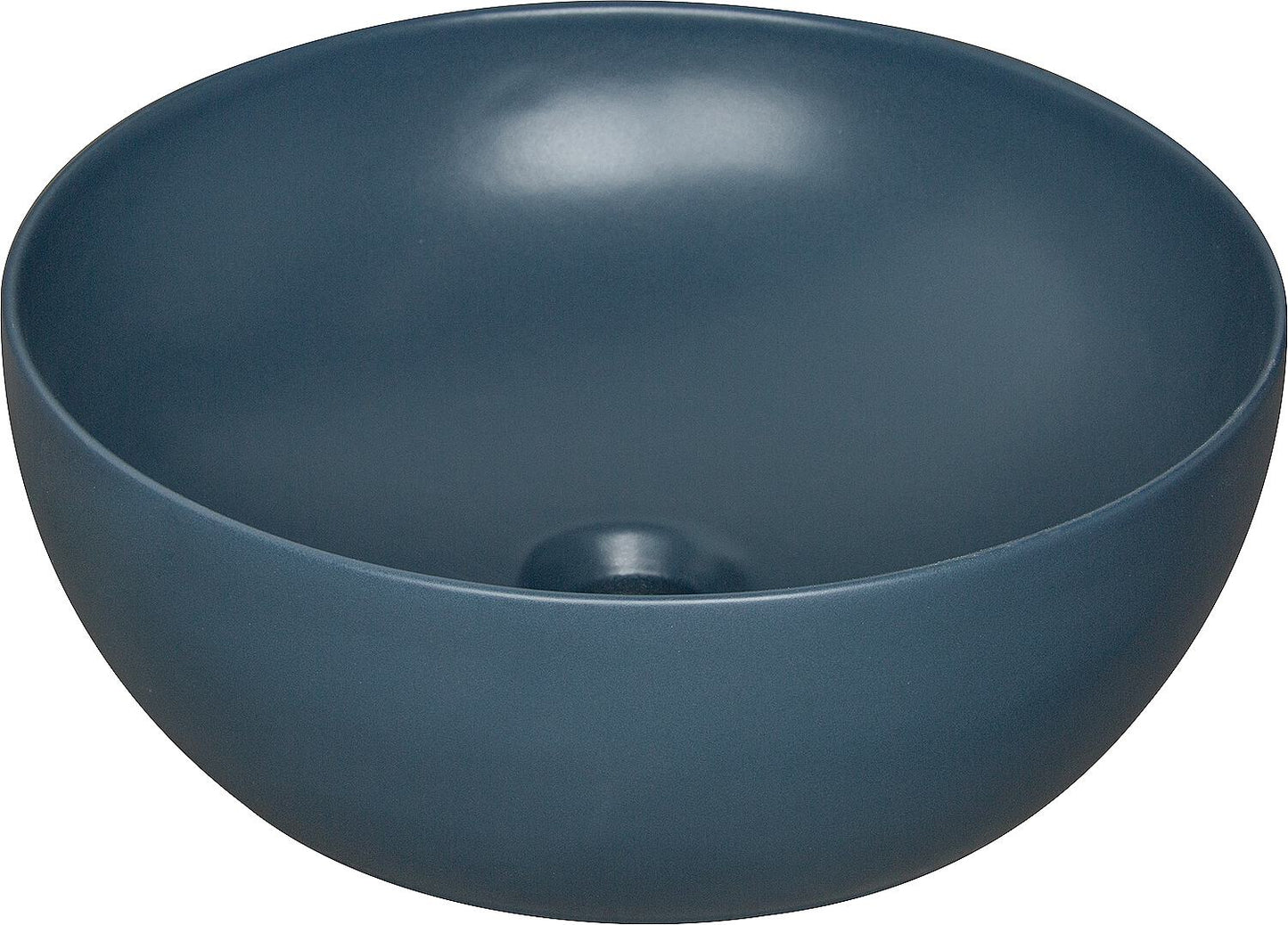 Elanda countertop washbasin 400x400mm ceramic without tap hole Blue Royal Matt