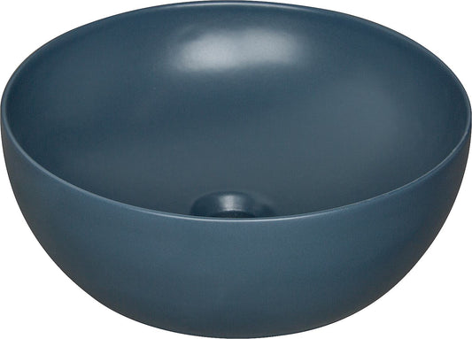 Elanda countertop washbasin 400x400mm ceramic without tap hole Blue Royal Matt