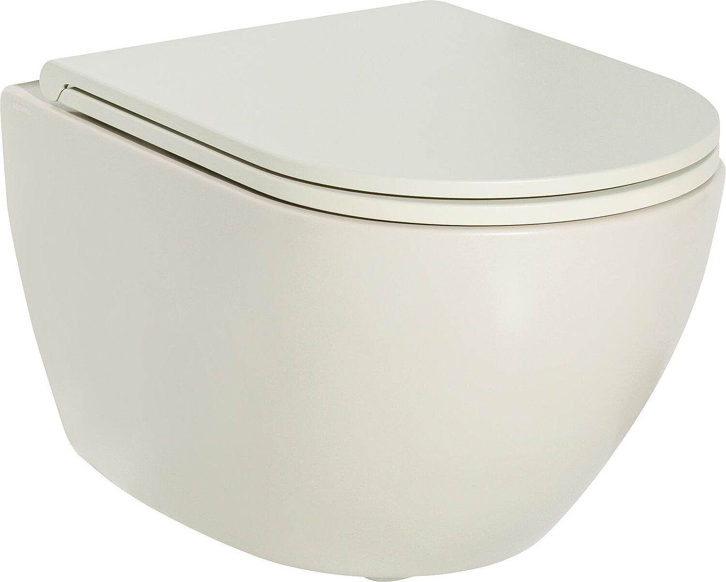 Elanda wall-hung, deep-flush toilet combi-pack, blue royal matt, rimless + soft-close toilet seat