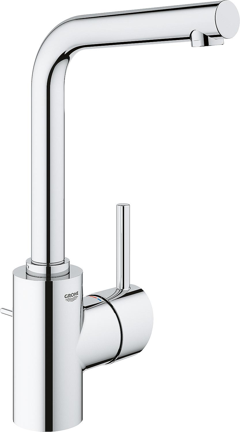 Mitigeur lavabo Grohe Concetto L-Size, bec en L, saillie de 143 mm, chromé