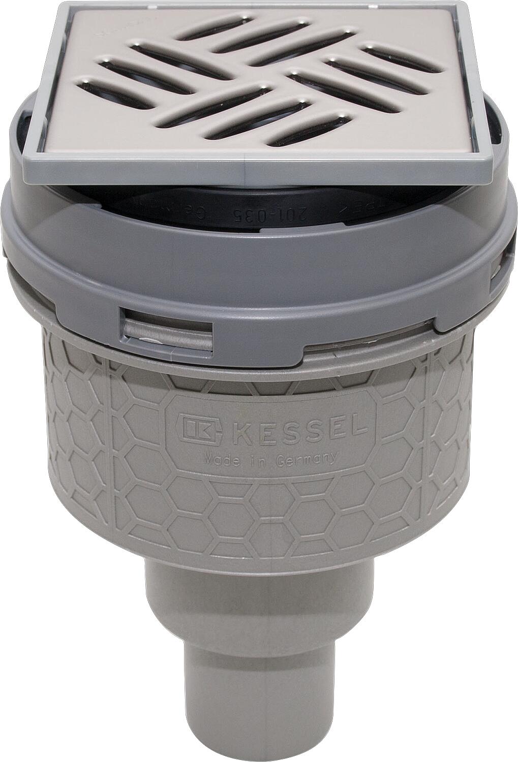 Schedel Plan DN50 floor drain, vertical, for floor-level shower element