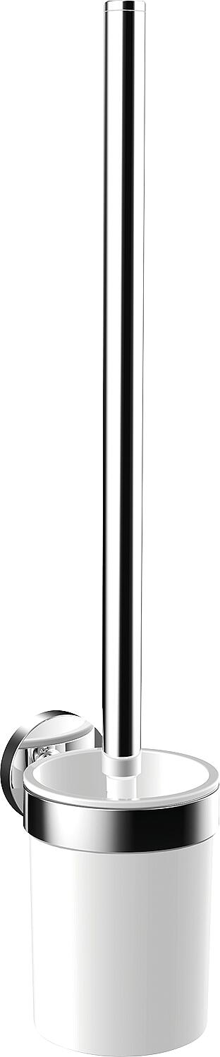 Emco round brush set, plastic container in chrome