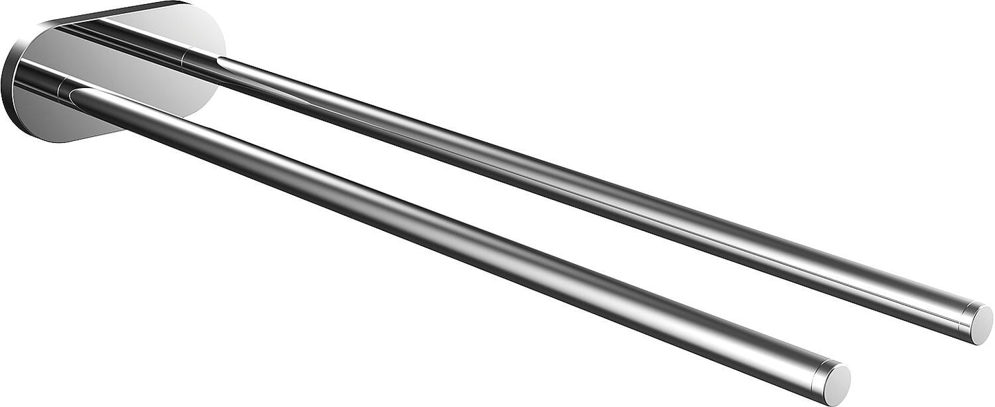 Porte-serviettes rond Emco, 2 bras, 400 mm, chromé