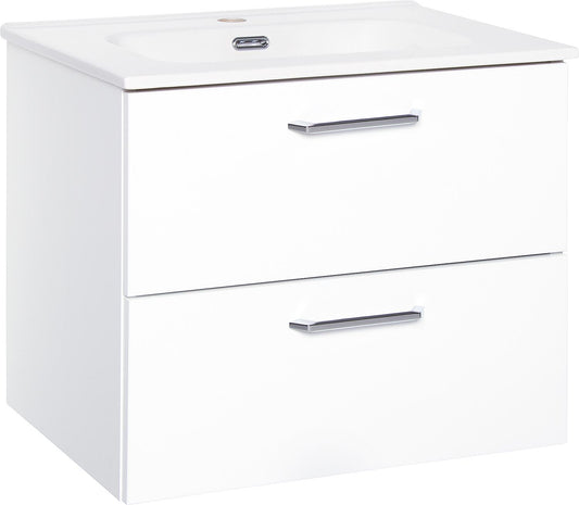 WTU+Keramik-WT NOA, weiss Hochglanz, 2 Auszüge, 605x515x470mm