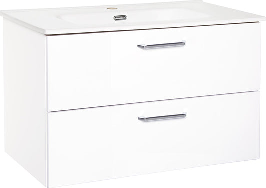 WTU+Keramik-WT NOA, weiss Hochglanz, 2 Auszüge, 805x515x470mm