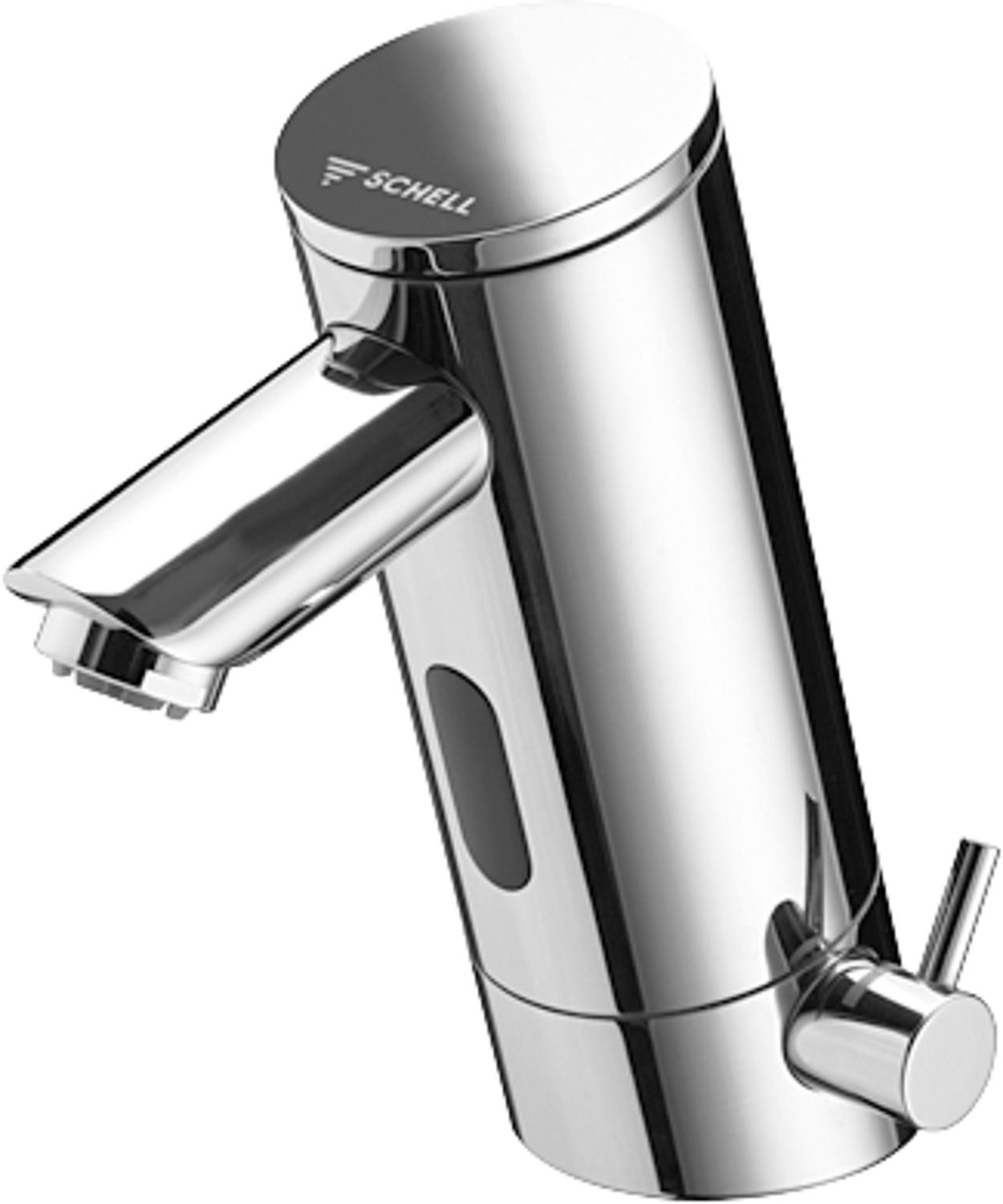 Schell Puris E ND-M low-pressure washbasin mixer with IR sensor, mains operation
