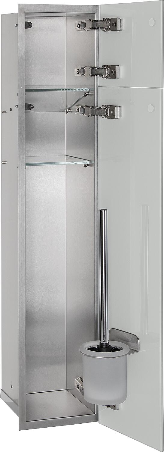 WC-Einbaucontainer Flat Höhe 800 innen weiss beschichtet, 2 Türen weiss, rechts
