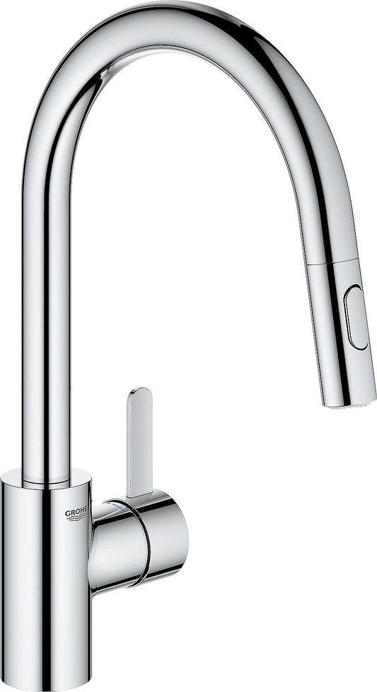 Spültischmischer Grohe Eurosmart Cosmopolitan mit herausziehbare Geschirrbrause Ausladung 223 mm chrom