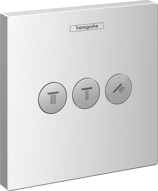 Hansgrohe ShowerSelect concealed shut-off valve, complete set for 3 outlets, chrome