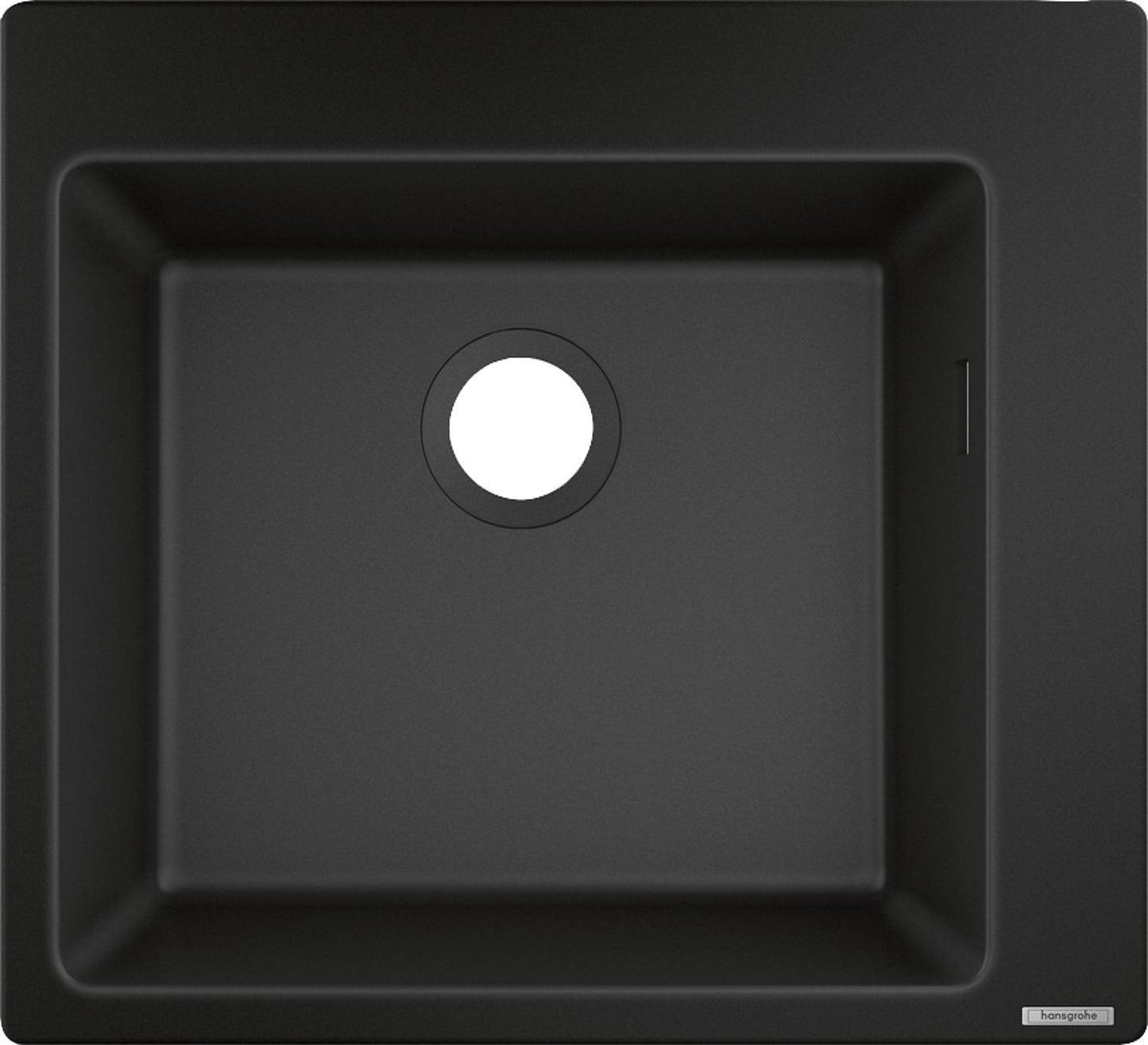 Évier encastré Hansgrohe 450 S510-F450, dimensions de la cuve (L x P) : 450 x 400 mm, noir graphite