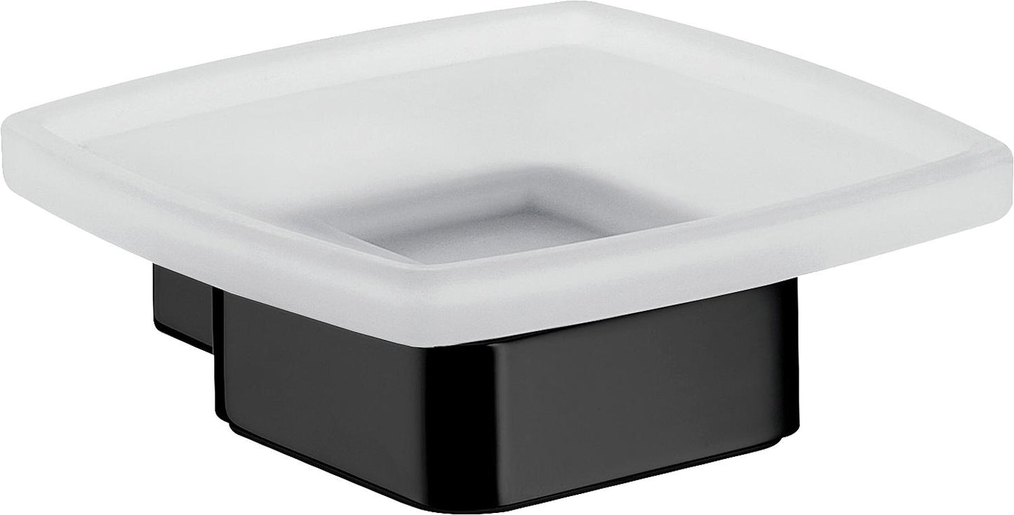 emco loft soap holder, glass part, satin black