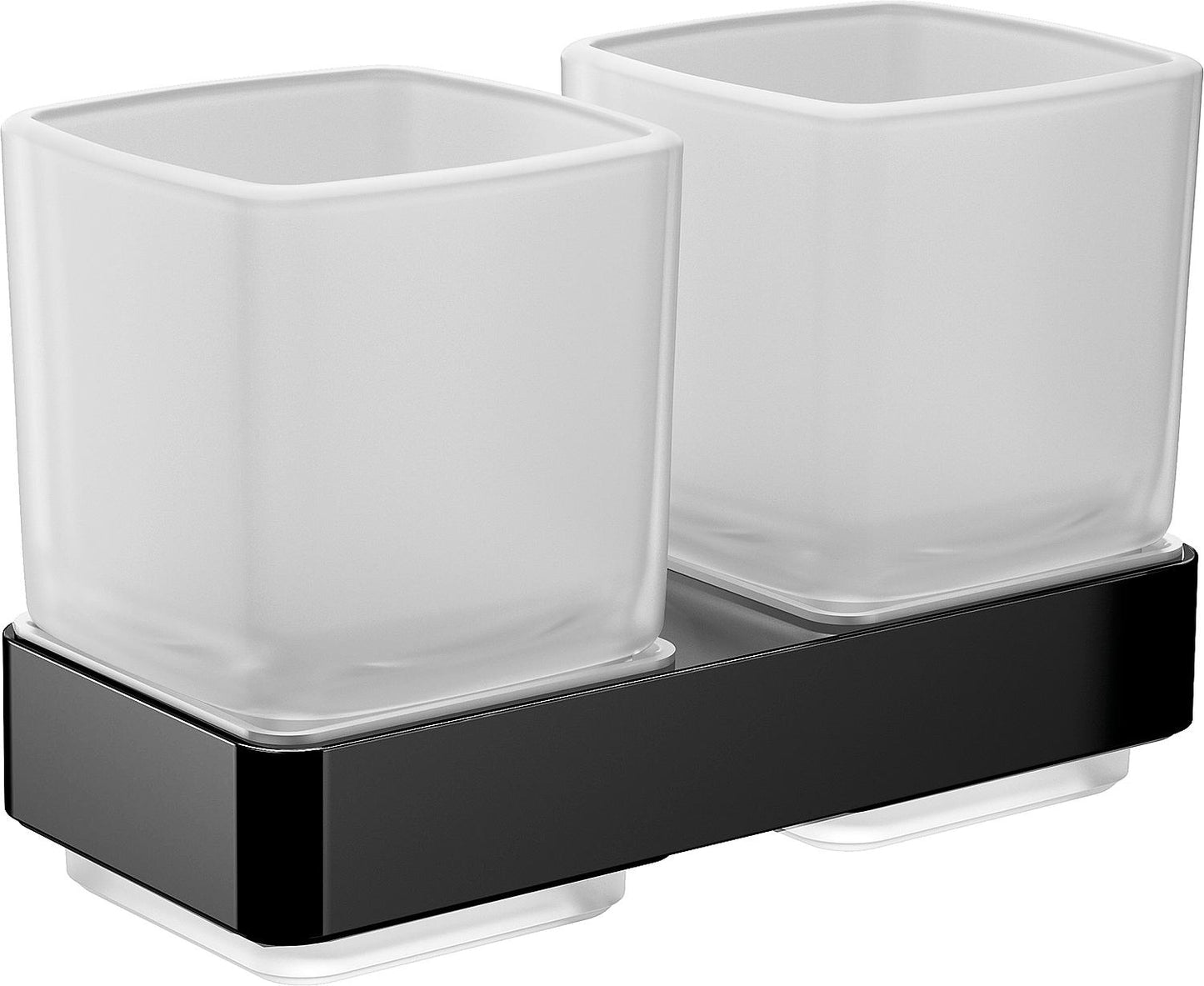 Double glass holder emco loft glass part satin black