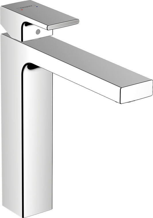 Hansgrohe 190 Vernis Shape basin mixer, 181 mm projection, chrome, without waste fitting