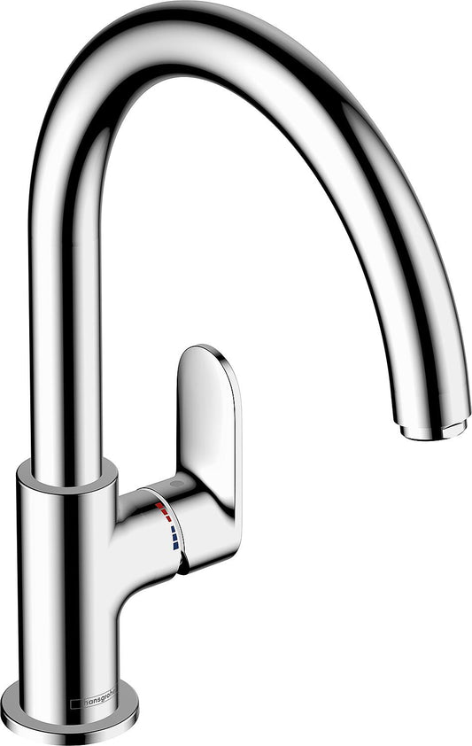 Hansgrohe 210 Vernis Blend M35 kitchen mixer tap with swivel spout, 221 mm projection, chrome
