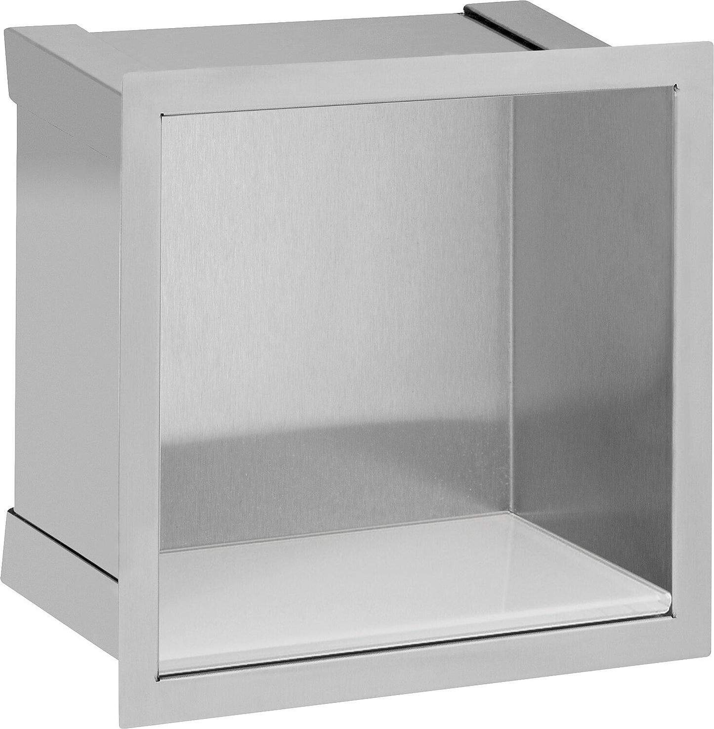 Niche murale pour rouleau de papier toilette de rechange L x H x P : 180 x 180 x 100 mm Acier inoxydable