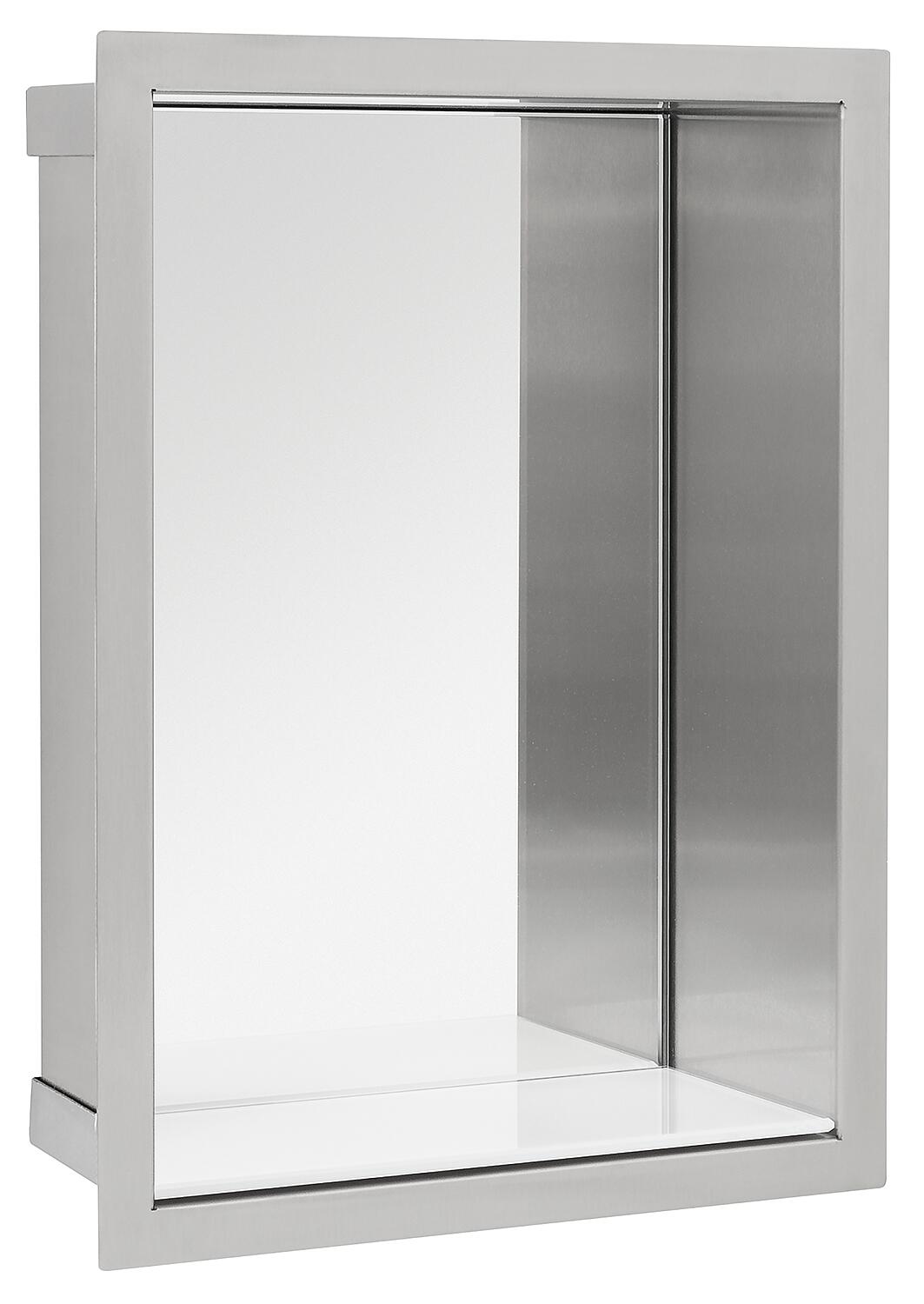 Niche murale L x H x P : 234 x 324 x 150 mm, panneau arrière en verre blanc