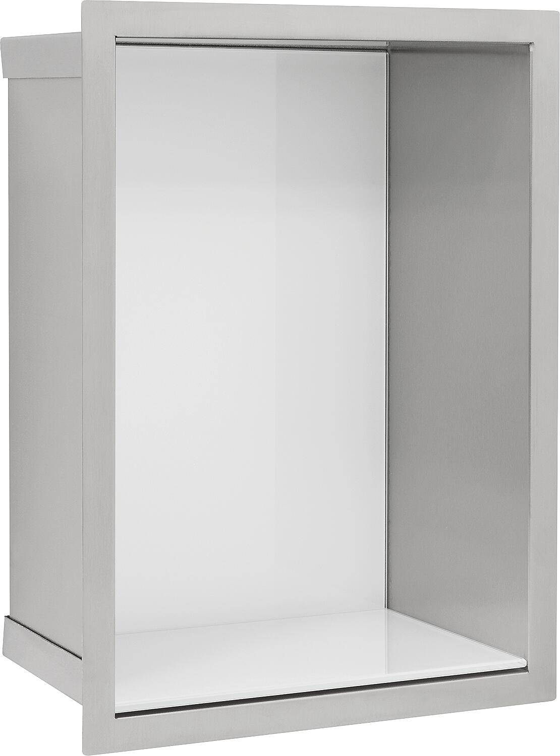 Niche murale L x H x P : 234 x 324 x 150 mm, panneau arrière en verre blanc