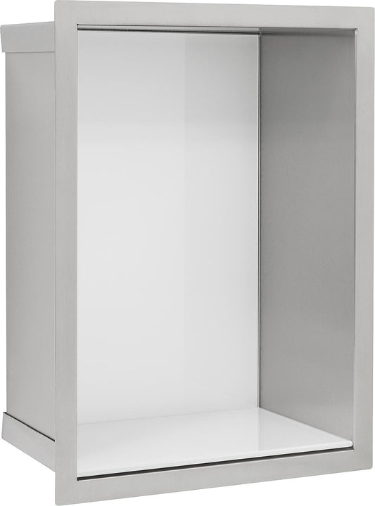 Wall niche WxHxD: 234x324x150 mm white glass back panel