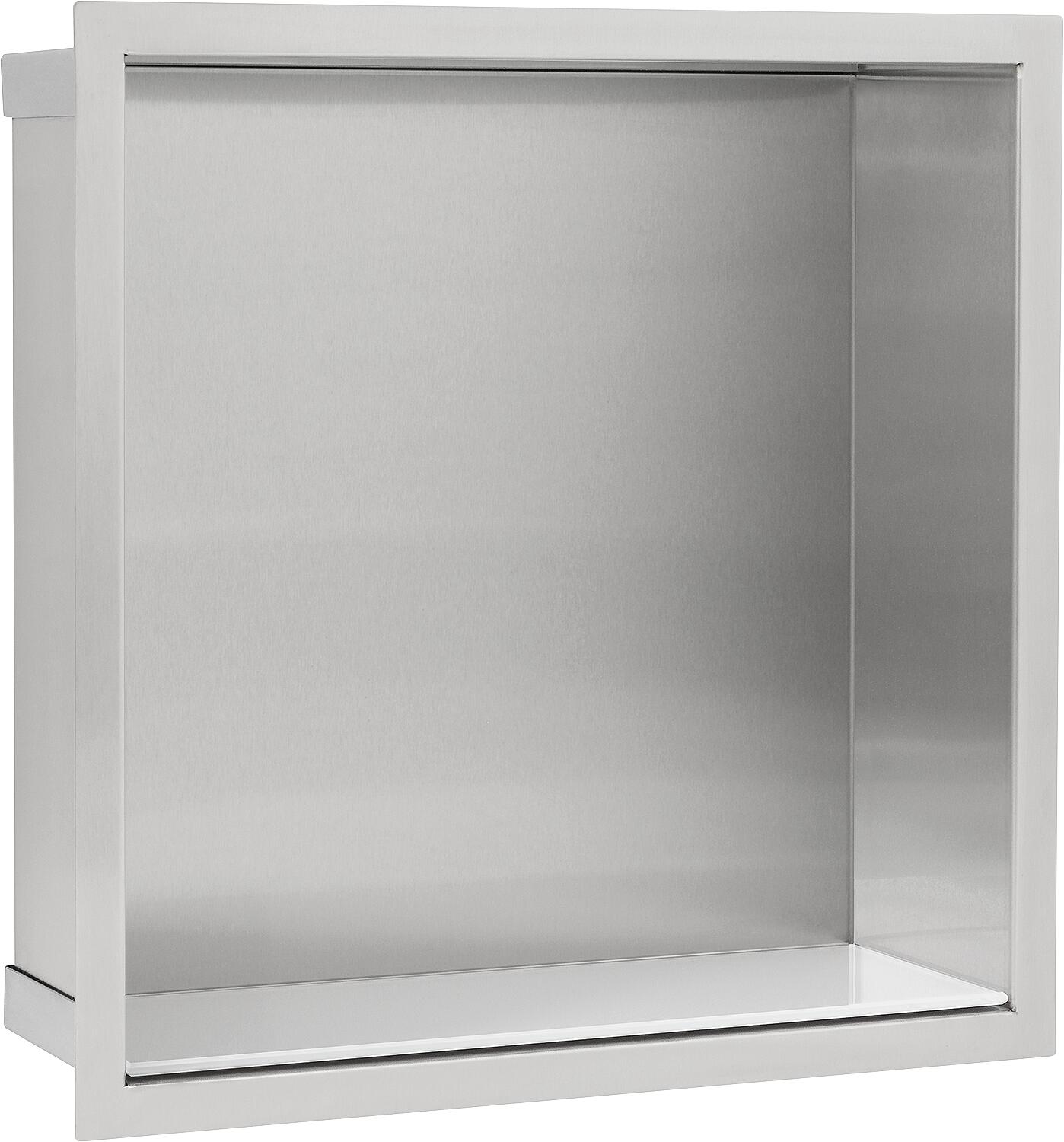 Niche murale L x H x P : 324 x 324 x 150 mm, panneau arrière en verre blanc