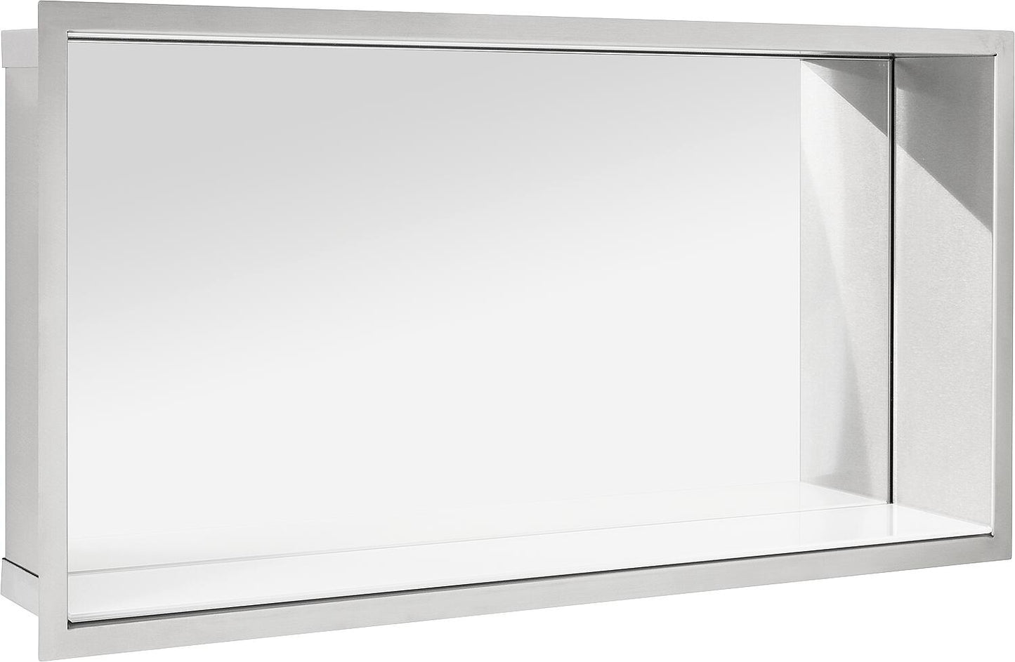 Niche murale L x H x P : 624 x 324 x 150 mm, panneau arrière en verre blanc