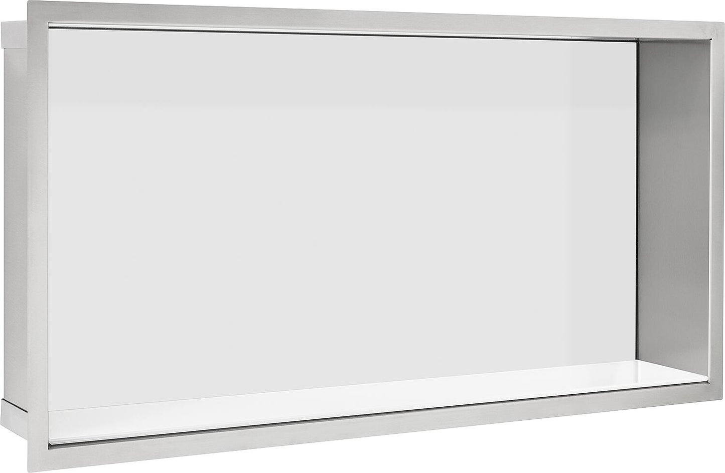 Niche murale L x H x P : 624 x 324 x 150 mm, panneau arrière en verre blanc