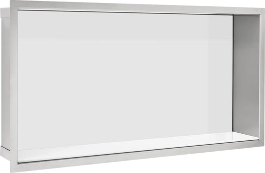 Wall niche WxHxD: 624x324x150 mm white glass back panel
