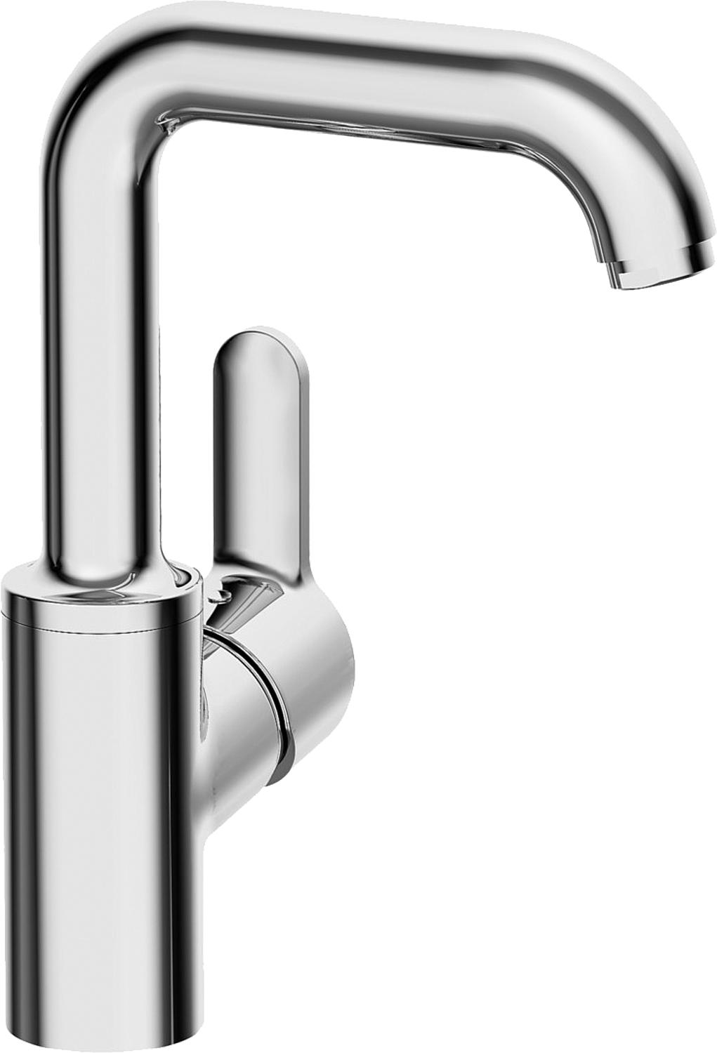 Hansa Hansaprimo basin mixer, 142 mm projection, chrome, swivel spout, without waste fitting