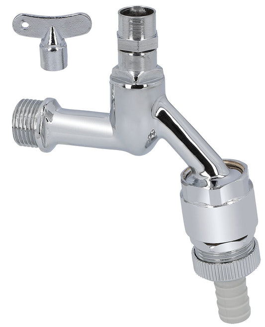 Auslaufhahn mit Steckschlüsseloberteil