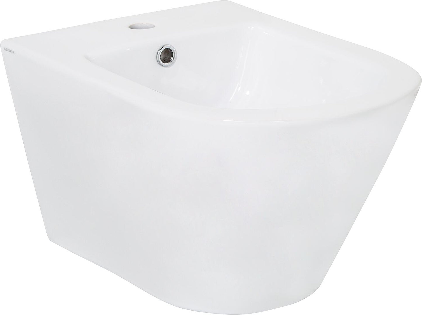 Bidet mural Jacui en céramique blanche, dimensions L x H x P : 370 x 305 x 540 mm