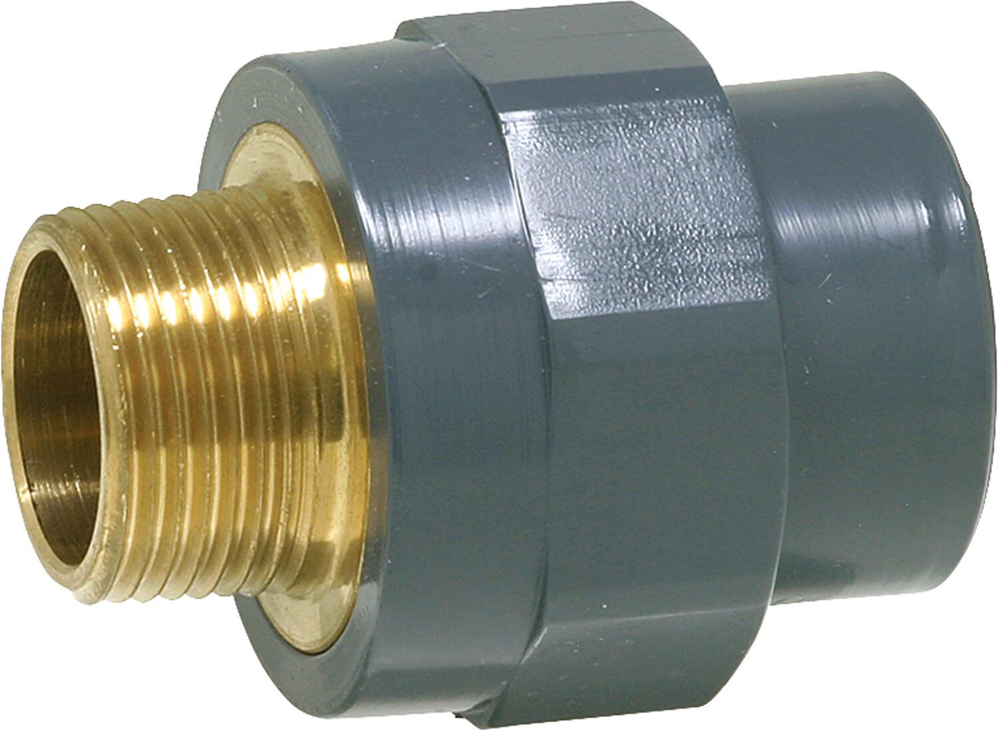 PVC-U transition socket nipple AG Ø 63mm x DN 50 (2")
