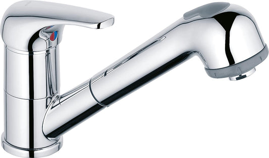 Spültischmischer Top II ND herausziehbare Geschirrbrause Ausladung 186 mm verchromt