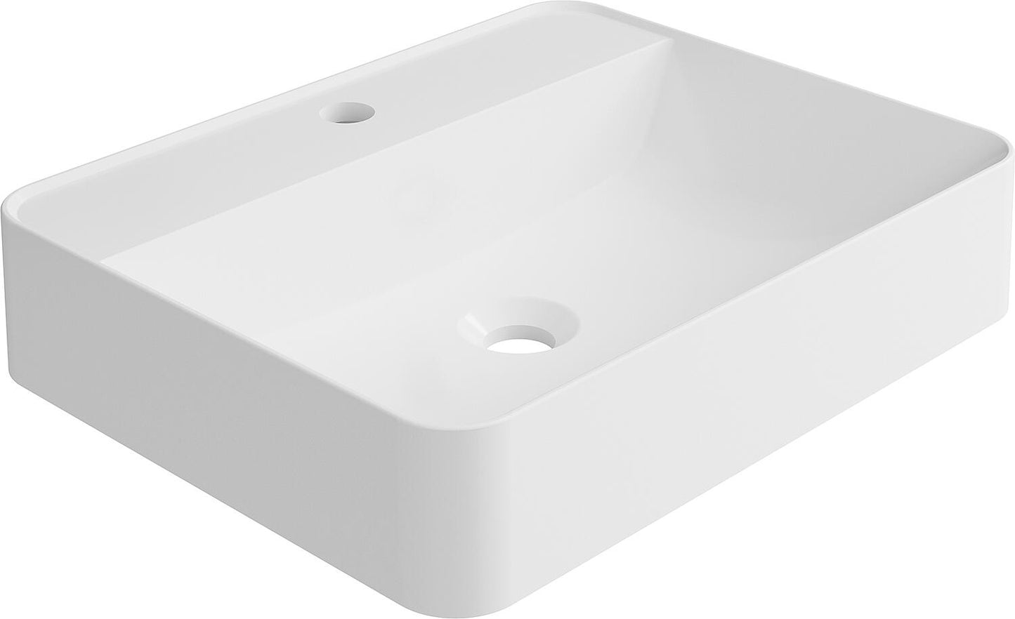 Serido countertop washbasin, WxHxD: 500x105x400 mm, mineral cast, matte black, without overflow