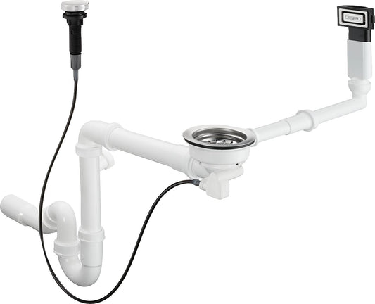 HG Automatic Drain and Overflow Fitting for Single Basin Granite D16-11