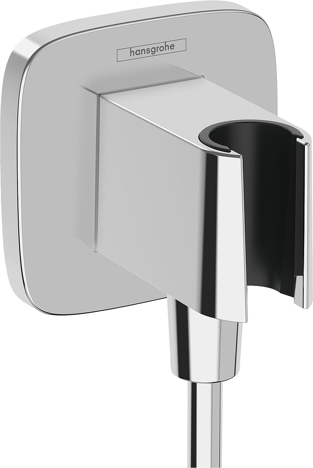 Hansgrohe Fixfit Q wall connection elbow with shower holder DN15 (1/2") chrome