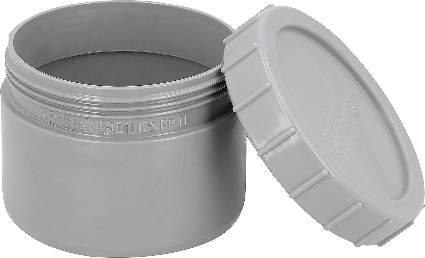 Endstopfen mit Schraubverschlusskappe, grau