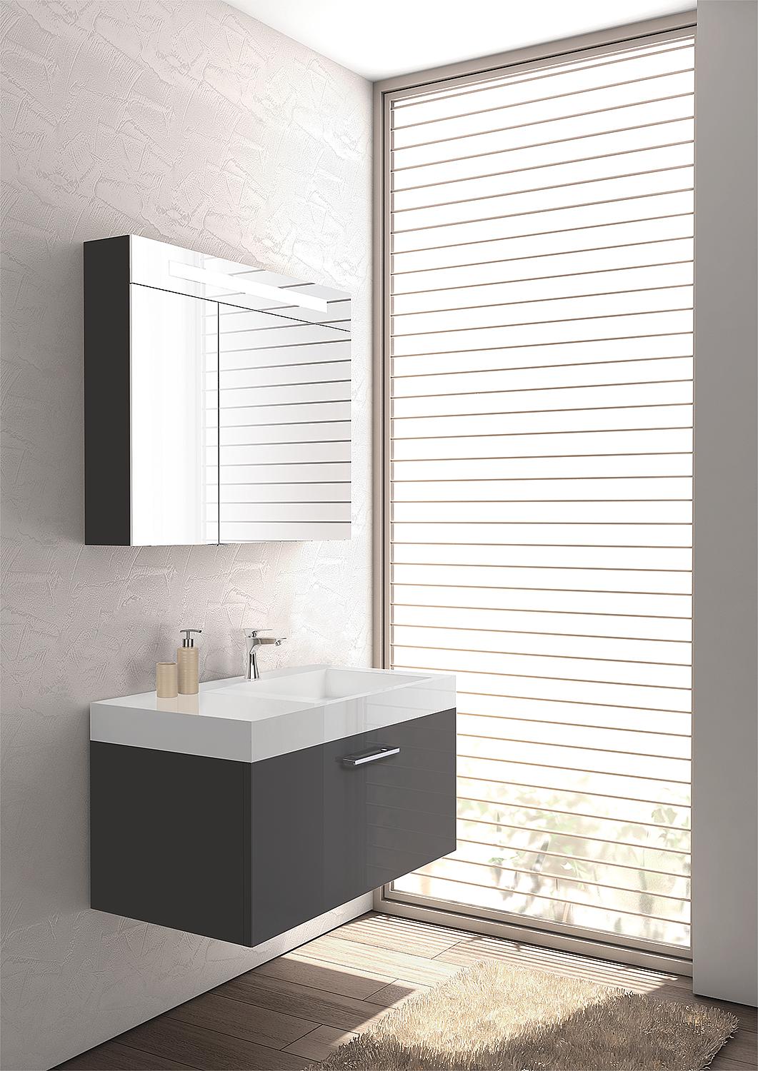 Bathroom furniture set ELISA series MAA, Thea oak, width 905mm
