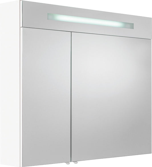 Armoire à miroir avec panneau décoratif lumineux à LED, largeur 900 mm