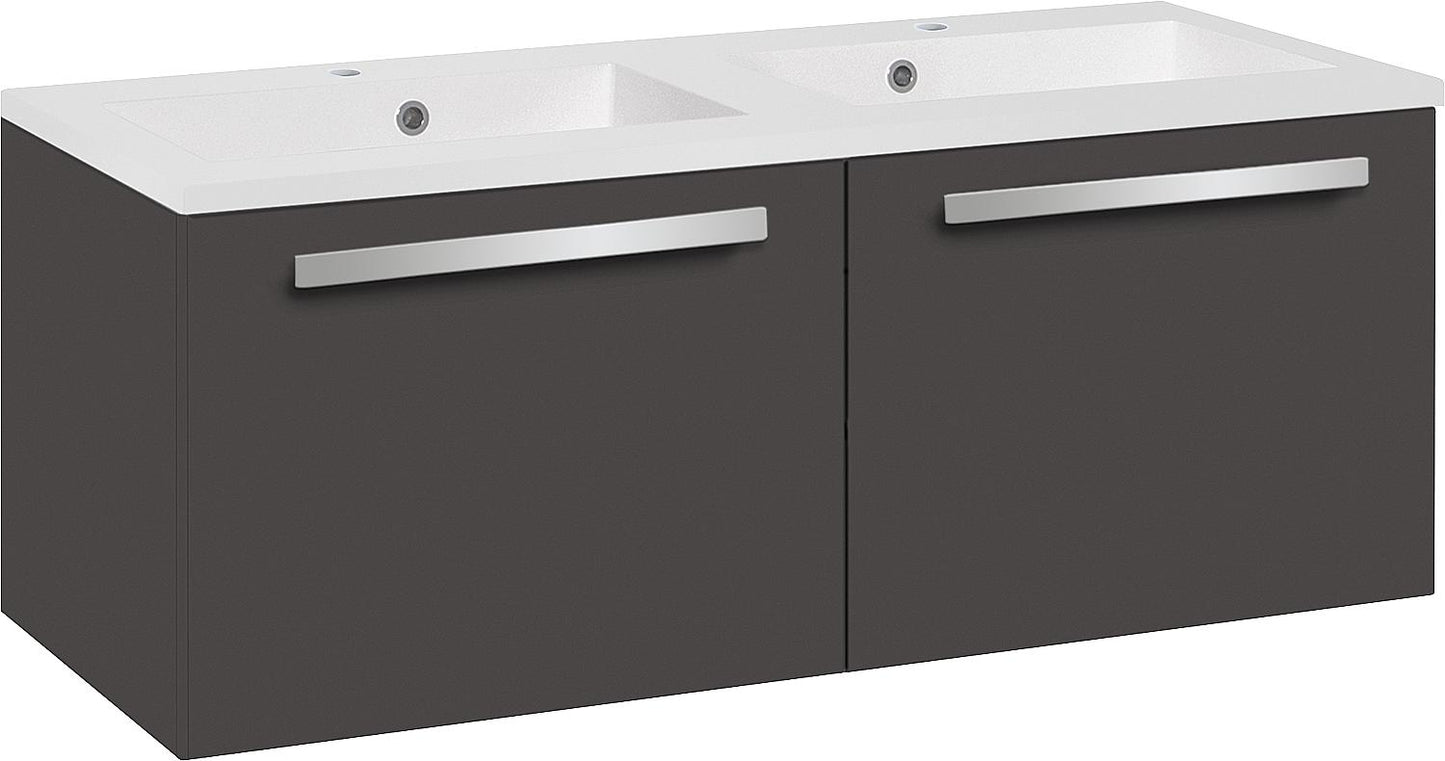 WTU+Mineral cast iron washbasin EBLI, Thea oak, 2 drawers, 1210x494x510mm