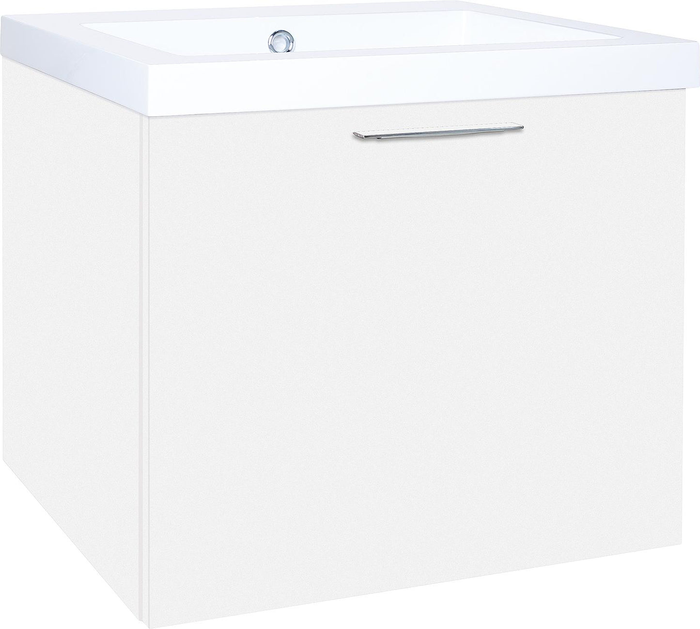 WTU+Mineral cast water heater EKRY white high gloss 1 drawer 610x550x510mm